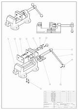 Drawing Vise Bench Mechanical Cad 3d Grabcad Model Autocad Library Banco Getdrawings Guardado Desde sketch template