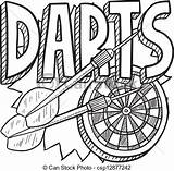 Darts Clipart Dart Illustrations Sketch Board Drawing Clip Clipground Vector Size Printable Site sketch template
