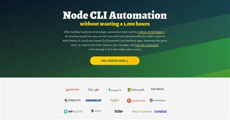 nodejs cli build nodejs command  automation dev tools