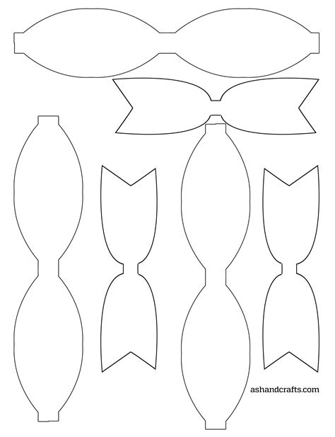 pattern   printable cheer bow folding template
