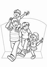 Shopping Family Going Coloring sketch template