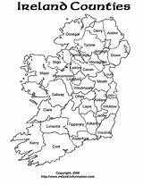 Ireland Map Counties Blank Drawing Irish Color Print St Answers Games Printable Coloring Lesson Children Pages Patrick Plans Lessons Resources sketch template