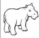 Hippo Coloring Pages Kids Drawing Line Cute Hippos Clipart Cartoon Hippopotamus Cliparts Diposting Oleh Admin Di Clip Clipartmag Paintingvalley Library sketch template