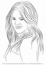 Kardashian Kim Drawing Khloe Draw Step Getdrawings Celebrities sketch template