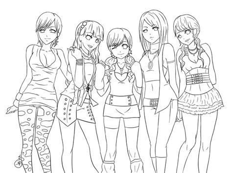 cool anime girl coloring pages coloring pages