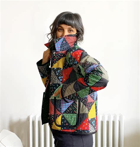 quilted cheater quilt jacket vintage fabric finally