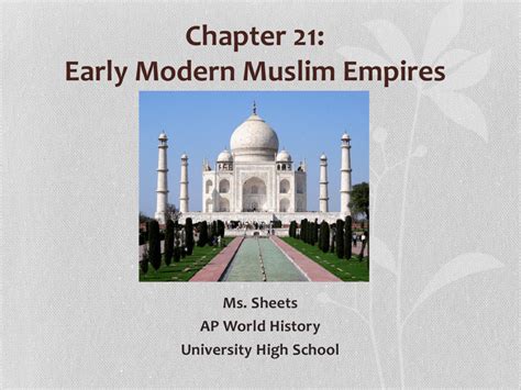 Chapter 20 The Muslim Empires Weebly