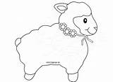 Lamb Sheep Outline Clip Coloring Easter Eu Coloringpage sketch template