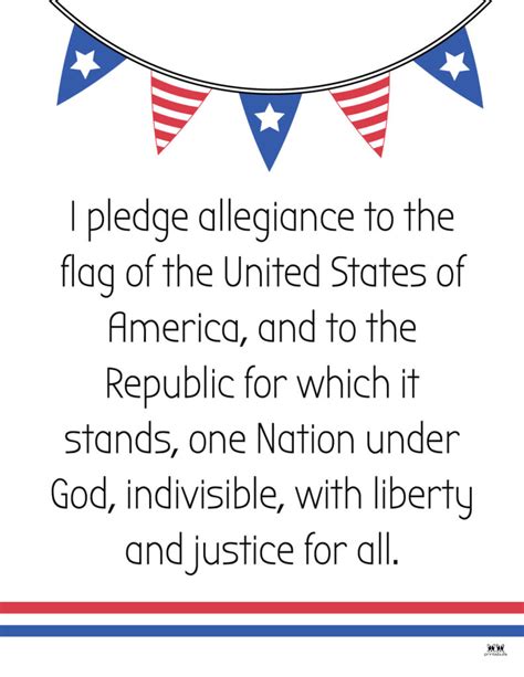 printable pledge  allegiance printable