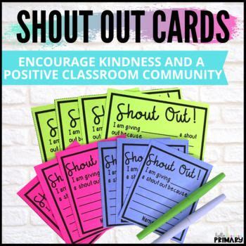 shout  cards   primary teachers pay teachers classroom