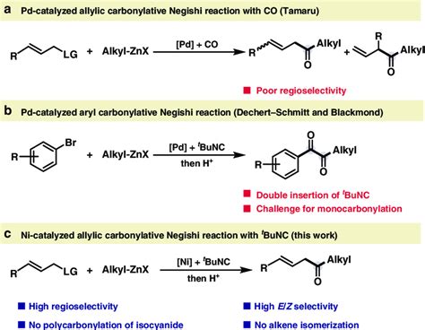 development  transition metal catalyzed carbonylative negishi  scientific diagram