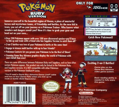 Pokémon Ruby Version Boxart High Res Front And Back