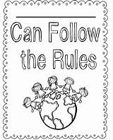 School Rules Coloring Classroom Follow Sheet Year Pages Activities Respect Grade Peace Listening Friend Being Good Work Class Kindergarten Beginning sketch template