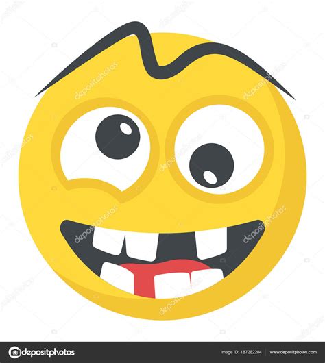 emoticon depicting expression craziness stock vector  vectorspoint