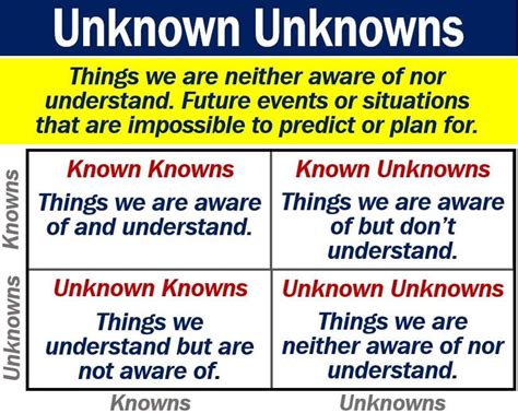 unknown unknowns definition  examples