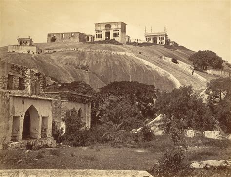 view of maula ali hill near hyderabad ancient photos