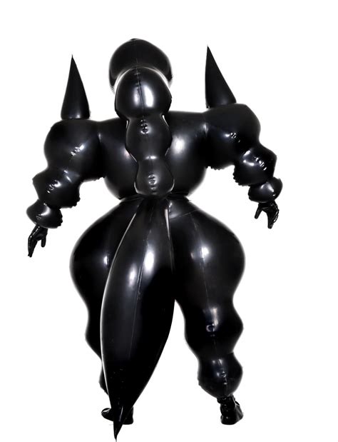 heavy inflatable latex outfit  fun muscle body suit