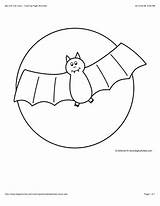 Moon Coloring Bat Pages Animal Color Bigactivities Front sketch template