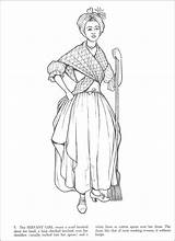 Coloring 1900s Dress sketch template