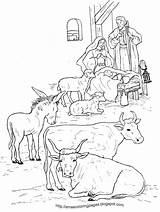 Coloring Jesus Pages Nativity Baby Manger Christmas Drawing Animals Colouring Printable Bible Sheets Sunday School Animal Adults Visit Getdrawings Xmas sketch template