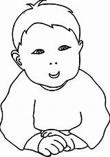 Baby Coloring Jammies Boy Infant Wecoloringpage Cartoon sketch template