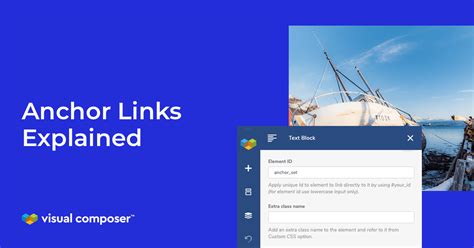 anchor link      visual composer website builder
