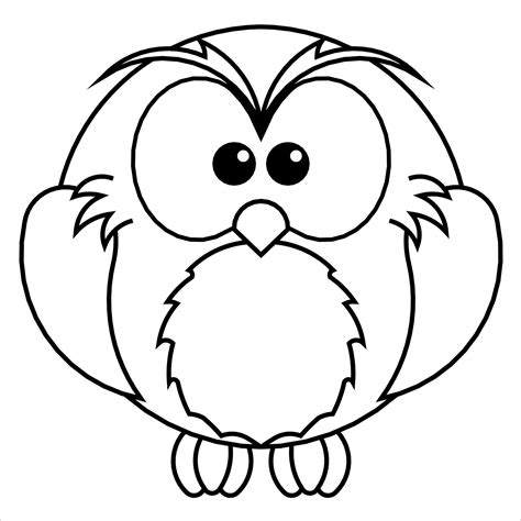 simple owl coloring pages kids coloring pages