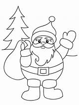Santa Coloring Pages Christmas Claus Kids Preschoolers Father Preschool Easy Colour Drawing Printable Colouring Happy Drawings Print Cliparts Sheets Thatha sketch template