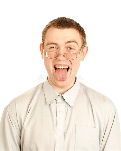 happy man stock image image  success spectacles person