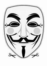 Coloring Printable Masks Mask Vendetta Anonymous Maschera Casa Da Stampabili Per Maske Tatuaggio Fawkes Guy Maschere Masque Festa Bianco Fai sketch template