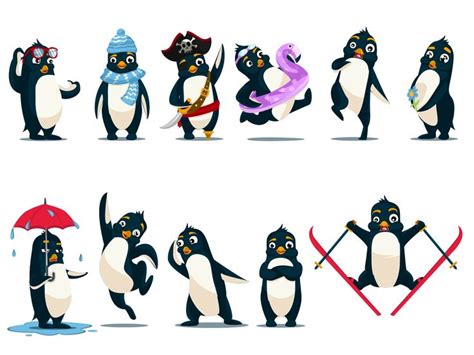 penguin character set character design animation character design