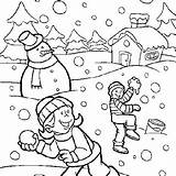Hiver Invierno Neige Colorir Neve Nieve Maternelle Coloriages Saison Ski Crianças Bataille Jugar Naturaleza Merci Auteurs Ces Toile Travail Muitos sketch template