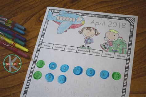 printable coloring calendar   kids april  calendar