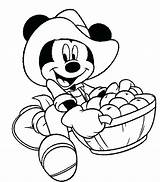 Coloring Disney Mickey Pages Thanksgiving Mouse Printable Fall Cartoon Characters Apples Brings 52ed Minnie Color Para Kids Giving Thanks Imprimir sketch template