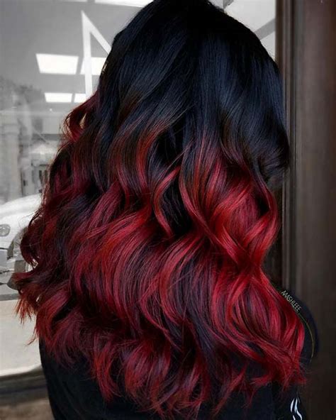 ways  rock black hair  red highlights stayglam