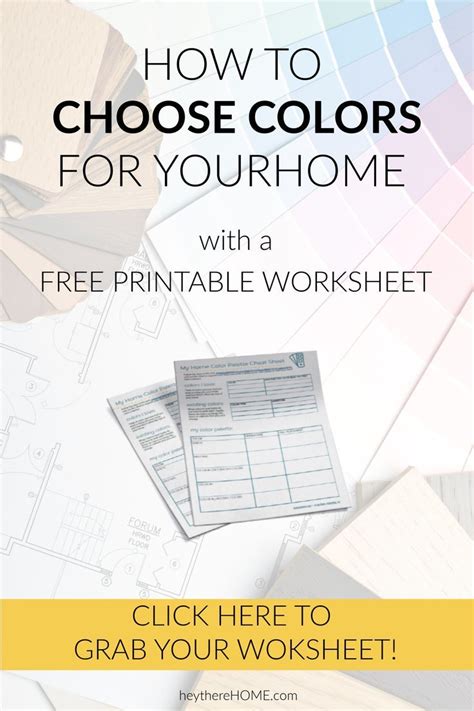 color palette cheat sheet  printable worksheets printable