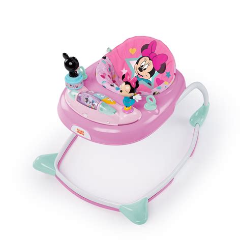 bright starts disney baby minnie mouse baby walker  activity station stars smiles