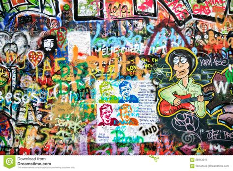 John Lennon Wall Prague Czech Republic Editorial Photo
