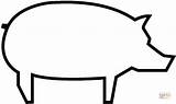 Pig Outline Coloring Printable Template Pages Piggy Clipart Face Pigs Preschoolers Cartoon Templates Printables Color Bank Cute Simple Super Drawing sketch template