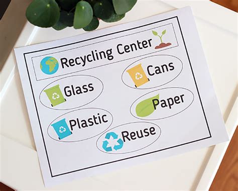 easy diy recycling bins   printable labels sunny day family