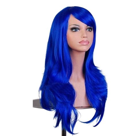 Soowee 70cm 12 Colors Wavy Pink Cosplay Wig Hairpiece Synthetic Hair