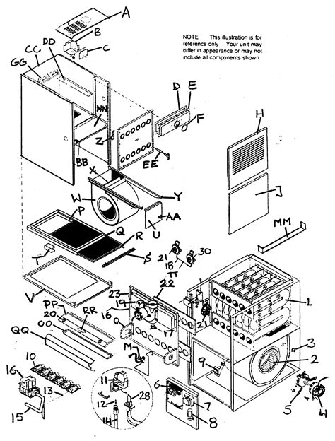 electric home furnace parts diagram