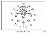 Indiana Flag Coloring Pages Printable Flags Drawing Categories sketch template