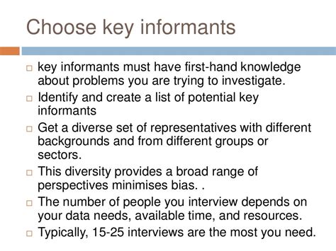 key informant interview