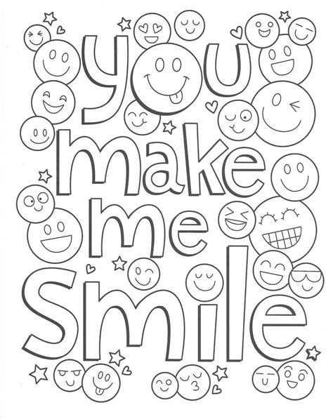 coloring pages  smiles