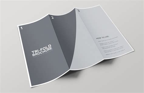 tri fold brochure mockup template creativebooster