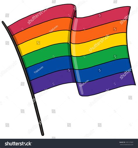 Rainbow Flag Illustration Gay Pride Flag Stock Illustration 185127683