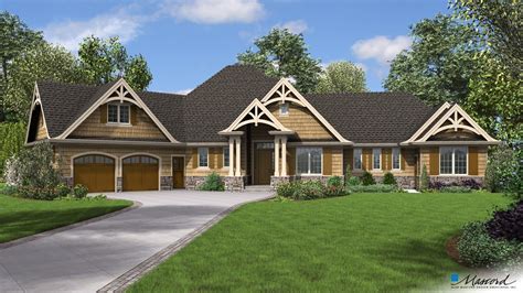 alan mascord design associates plan  front rendering craftsman house craftsman house