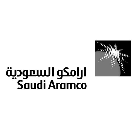 saudi aramco logo black  white brands logos