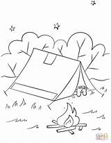 Camping Coloring Scene Pages Printable Camp Kids Lena London Colouring Color Easy Dot Drawing Puzzle Book Fire Supercoloring Worksheets Choose sketch template